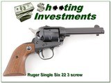 Ruger Single Six 3 Screw in 22 Magnum - 1 of 4