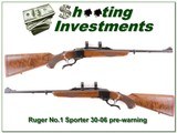 Ruger No.1 Sporter pre-Warning XX wood 30-06 - 1 of 4