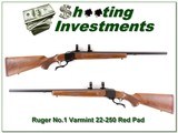 Ruger No.1 Varmint 22-250 Red Pad as NEW! - 1 of 4