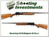 Browning A5 20 Ga 68 Belgium blond VR 26in IC for sale - 1 of 4