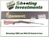 Browning 1885 Low-Wall 22 Hornet new, unfired in box! - 1 of 4