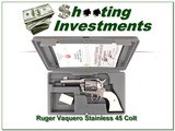 Ruger Vaquero 45 Colt Stainless 3.75 in in case - 1 of 4