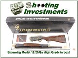 Browning Model 12 High Grade 5 20 Ga XX Wood ANIB for sale - 1 of 4