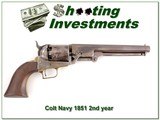Colt Navy 1851 2nd year 36 caliber Exc Cond! for sale - 1 of 4