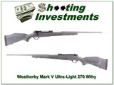 Weatherby Mark V Untralight 270 Wthy - 1 of 4
