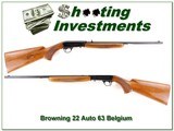 Browning 22 Auto 63 Belgium Blond Exc Cond - 1 of 4