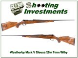 Weatherby Mark V Deluxe 26in 7mm Wthy Mag for sale - 1 of 4