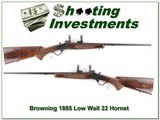 Browning 1885 Low Wall in 22 Hornet XX Wood! - 1 of 4