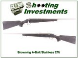 Browning A-Bolt Stainless Stlaker 270 Win as new - 1 of 4