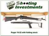 Ruger 10-22 ANIB with fold stock and extra magazine for sale - 1 of 4