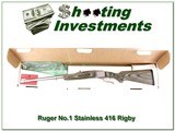 Ruger No.1 Stainless Laminated 416 Rigby with box! - 1 of 4
