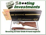 Browning 22 Auto Grade III hand engraved ANIB! for sale - 1 of 4