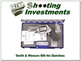 Smith & Wesson 500 Stainless 4in in case for sale - 1 of 4