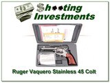 Ruger Vaquero 4.5in Stainless 45 in case for sale - 1 of 4