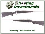 Browning A-Bolt Stainless Stalker 270 Win as new for sale - 1 of 4