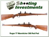 Ruger 77 Mannlicher 308 Win Red Pad collector! - 1 of 4