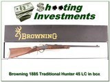 Browning 1885 Traditional Hunter 45 LC NIB for sale - 1 of 4