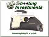25 Auto Baby Browning .25 Nickel 67 Belgium in Pouch - 1 of 4