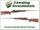 Browning A-Bolt Mirco-Medallion rare 204 Ruger - 1 of 4