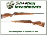 Weatherby Mark V Sporter 270 Win 9 Lug Bolt! - 1 of 4