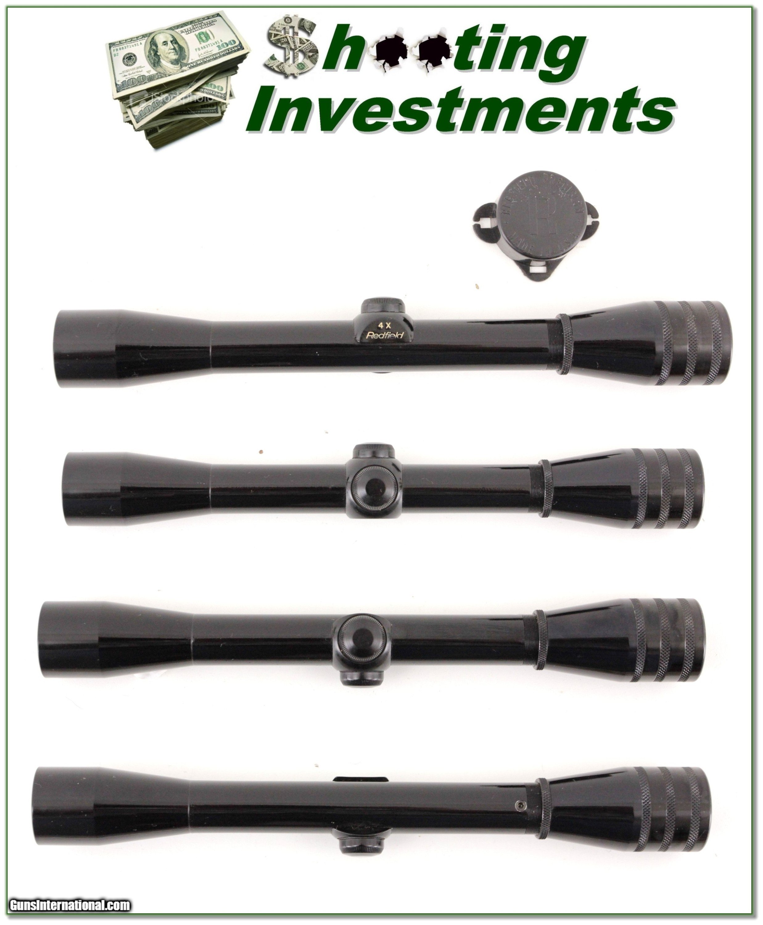 Redfield 4X 3/4in vintage rifle scope collector condition!