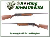 Browning A5 1935 Belgium 16 Gauge 28in Solid Rib Modified - 1 of 4