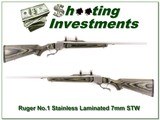 Ruger No.1 Stainless Laminated 7mm STW Exc Cond! - 1 of 4