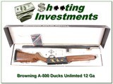 Browning A-500 Ducks Unlimited 12 Ga unfired in box! - 1 of 4