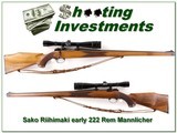 Sako Riihimaki early Bofer Steel Mannlicher 222 Rem - 1 of 4