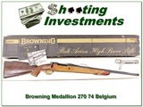 Browning Medallion Grade 270 Win 74 Belgium unfired in box! - 1 of 4
