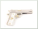 Colt Government 38 Super Polished Chrome w/ Gold accents NIC - 2 of 4