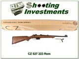CZ 527 Carbine 223 Rem 18.5" Walnut unfired in box - 1 of 4