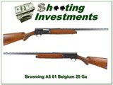 Browning A5 61 Belgium 20 Ga 26in VR IC! - 1 of 4