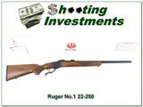 Ruger No.1 V new and unfired with XX Wood in 22-250 Rem - 1 of 4