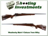 Weatherby Mark V Deluxe 7mm Wthy nice wood! - 1 of 4