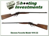 Stevens Favorite Model 1915 early 22 LR - 1 of 4
