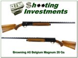 Browning A5 69 Belgium Magnum 20 Ga Exc Cond! - 1 of 4