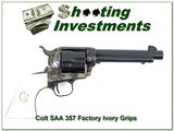 Colt SAA unfired 357 Mag TEXAS RANGER Ivory Grips - 1 of 4