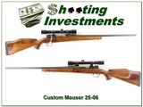 Custom German Mauser in 25-06 with 4X Swift Scope - 1 of 4