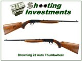 Browning 22 Auto 59 Belgium Thumbwheel collector! - 1 of 4
