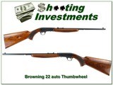 Browning 22 Auto 59 Belgium Thumbwheel collector! - 1 of 4