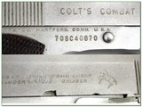 1975 Colt Combat Commander SATIN NICKEL 9mm Series 70 - 4 of 4