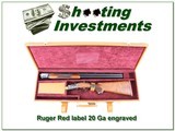 Ruger Red Label 20 Ga Custom Engraved w/ Gold Inlays - 1 of 4