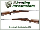 Browning A-Bolt II Medallion 270 Win w/ BOSS - 1 of 4