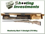Weatherby Mark V Ultra-Light 270 Wthy in box - 1 of 4