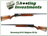 Browning A5 20 Ga 61 Belgium VR Exc Cond! - 1 of 4