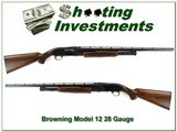 Browning Model 12 28 Ga Exc Cond nice wood! - 1 of 4
