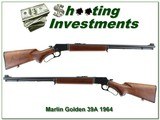 1964 made Marlin 39A Golden 22LR JM marked 24in collector! - 1 of 4