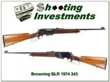 Browning BLR machined steel 1974 243 Win - 1 of 4