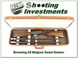 1948 Belgium Browning Sweet Sixteen 2 barrel set collector! - 1 of 4